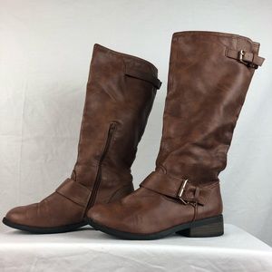 Charlotte Russe Faux Leather Riding Boots Sz 6